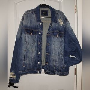 Forever 21 Blue Men's Denim Jacket Relaxed Fit Size XXL